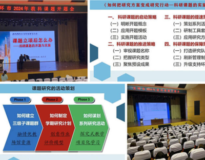 祝庆东老师受邀为2024年度立项的省、市及课题主持人和部分学校的科研室主任开设专题讲座《课题立项后怎么办——科研课题的开题与实施策略》